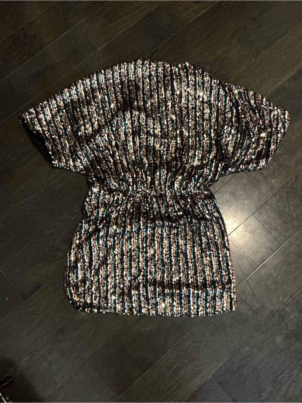 Karlie Black Top with Sequin Trim